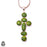 Green Mojave Turquoise Southwestern Cross Pendant & 3MM Italian Chain P10077