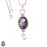 Lilac Lepidolite Clear Topaz Pendant & 3MM Italian Chain P9727