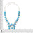 Blue Moon Turquoise Squash Blossom Statement Necklace BN71