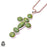 Mohave Turquoise Southwestern Cross Pendant & 3MM Italian Chain P10108