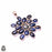 Kyanite Tanzanite Flower Shaped Pendant & 3MM Italian Chain P9974
