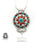 Polished Silver Coral Turquoise CHAKRA Ghau Amulet Prayer Box Pendant Np41