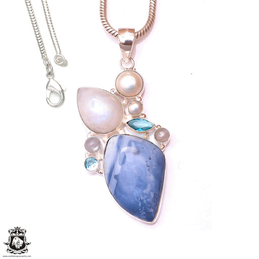 Owyhee Opal Moonstone Pendant & Italian Chain P9809