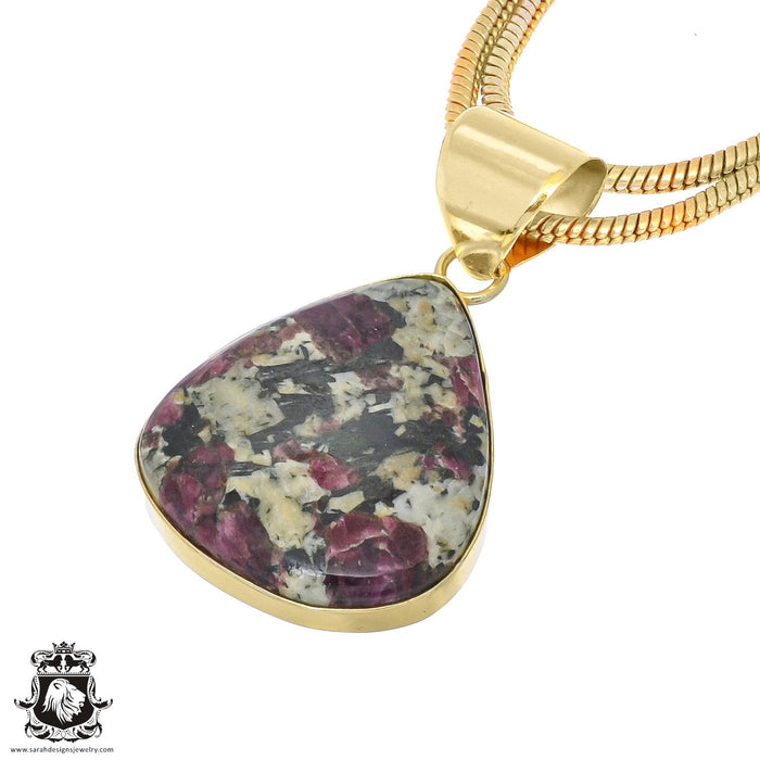 Eudialyte 24K Gold Plated Pendant  GPH772