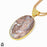 Crazy Lace Agate 24K Gold Plated Pendant  GPH600