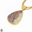 Crazy Lace Agate 24K Gold Plated Pendant 3mm Snake Chain GPH616
