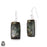 Pyrite Seraphinite 925 SOLID Sterling Silver Hook Dangle Earrings E385