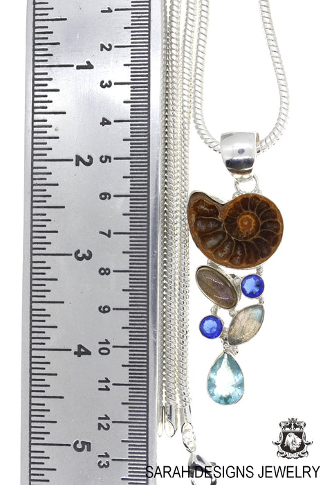Ammonite Pendant & Chain P4693