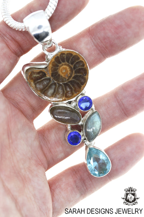 Ammonite Pendant & Chain P4693