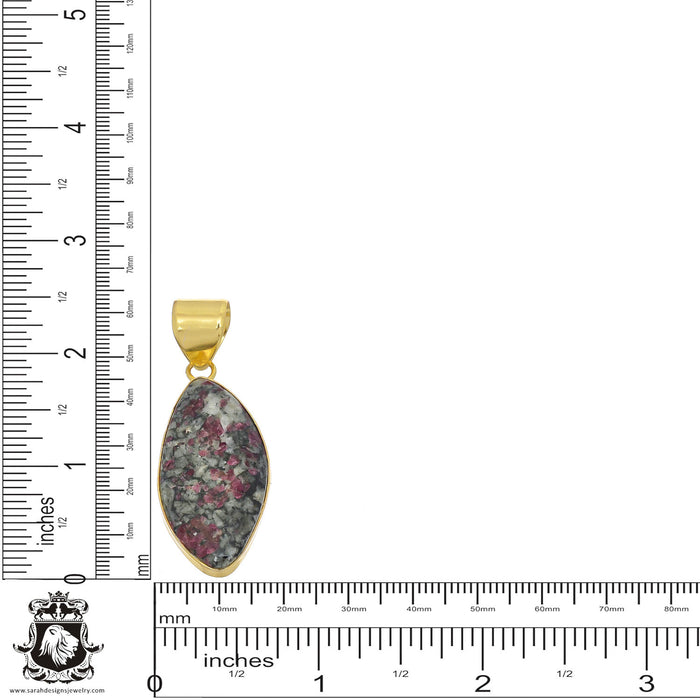 Eudialyte 24K Gold Plated Pendant  GPH770