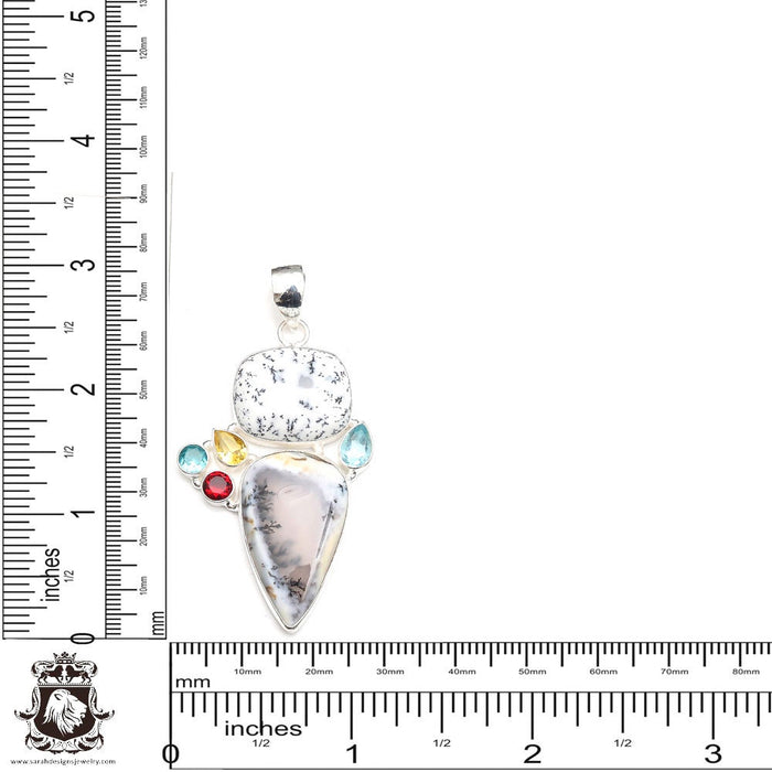 Dendritic Opal Pendant & Chain P9228