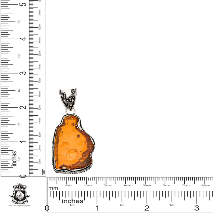 Baltic Amber Pendant & Chain  V1434