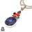 Sapphire Coral Pendant & Chain P7224