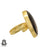 Size 10.5 - Size 12 Ring Hawk's Eye 24K Gold Plated Ring GPR557