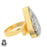 Size 9.5 - Size 11 Ring K2 Jasper Afghanite 24K Gold Plated Ring GPR760