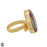 Size 9.5 - Size 11 Ring Ruby Zoisite 24K Gold Plated Ring GPR1209