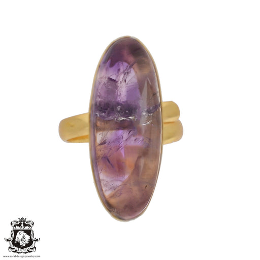 Size 9.5 - Size 11 Ring Ametrine 24K Gold Plated Ring GPR438