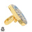 Size 6.5 - Size 8 Ring K2 Jasper Afghanite 24K Gold Plated Ring GPR762