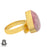 Size 7.5 - Size 9 Ring Rhodochrosite 24K Gold Plated Ring GPR842