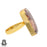 Size 10.5 - Size 12 Ring Birds Eye Jasper 24K Gold Plated Ring GPR865