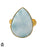 Size 9.5 - Size 11 Ring Larimar 24K Gold Plated Ring GPR1616