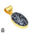 Snowflake Obsidian 24K Gold Plated Pendant  GPH81