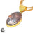 Pyritized Crazy lace Agate 24K Gold Plated Pendant 3mm Snake Chain GPH190