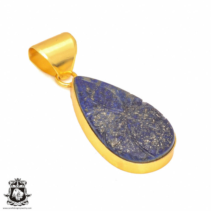 Lapis Lazuli 24K Gold Plated Pendant  GPH349