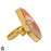 Size 8.5 - Size 10 Adjustable Scolecite 24K Gold Plated Ring GPR1569