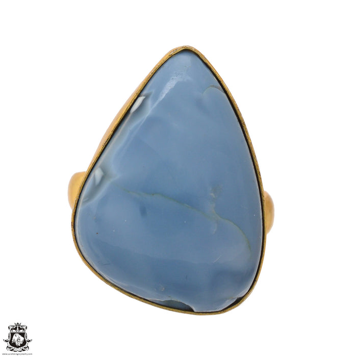 Size 9.5 - Size 11 Ring Owyhee Opal 24K Gold Plated Ring GPR1687