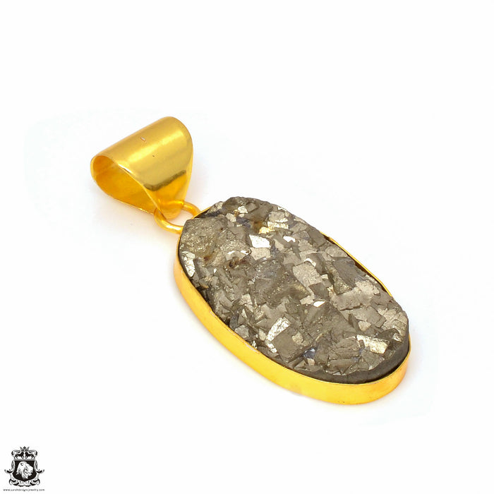 Pyrite 24K Gold Plated Pendant  GPH253