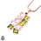 Pink Amethyst Prasiolite Citrine Pendant & 3MM Italian Chain P9961