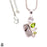 Tourmalinated quartz peridot Pearl Pendant & Chain  P9454