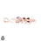 Rose Quartz Garnet Clear Topaz Pendant & 3MM Italian Chain P9589