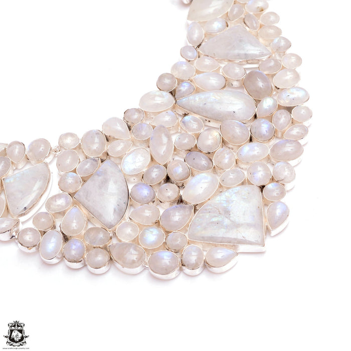 Big Momma! 282 Gram 1410± Carats Rainbow Moonstone Genuine Gemstone Necklace BNC1