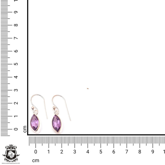 Amethyst Dangle & Drop Earrings 925 Solid (Nickel Free) Sterling Silver Earrings WHOLESALE price / Made in Canada Minimalist Earrings ER11