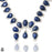 Gold Dotted Lapis Lazuli Squash Blossom Statement Necklace BN81