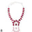 Kashmir Ruby Squash Blossom Statement Necklace BN63