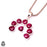 Kashmir Ruby Native Squash Blossom Pendant & 3MM Italian Chain P10068