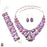 Sugilite Purpurite Amethyst Silver Earrings Bracelet Necklace Set SET1184