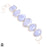 Namibian Blue Lace Agate Genuine Gemstone Silver Bracelet B4575