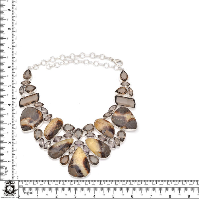 Labradorite Blue Topaz Necklace Bracelet Earrings SET1108