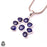 Ceylon Sapphire Native Squash Blossom Pendant & 3MM Italian Chain P10097