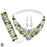 Aquamarine Peridot Bracelet Necklace Dangle Earrings SET1106