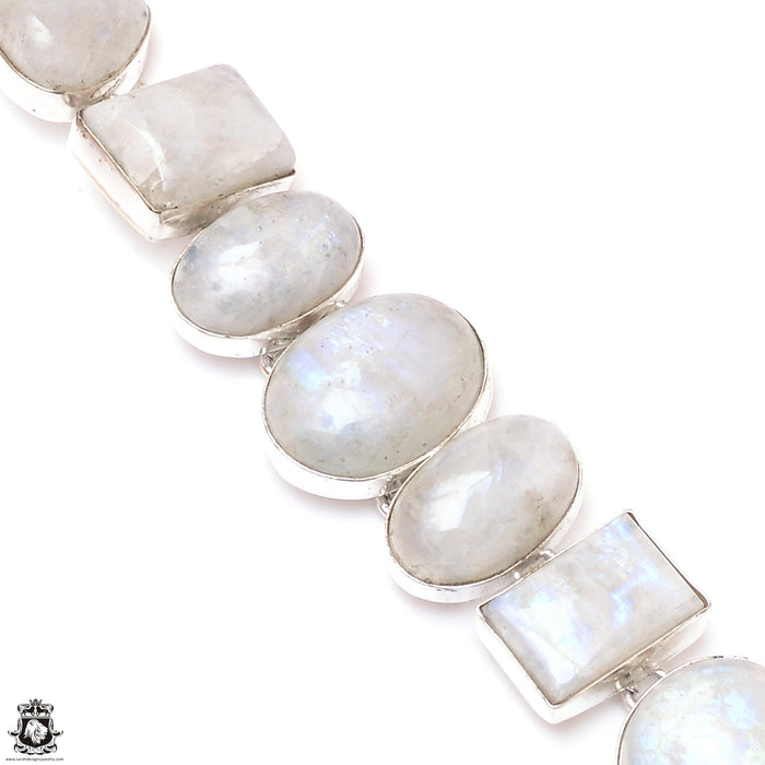 Rainbow Moonstone Genuine Gemstone Bracelet B4506