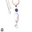 Kyanite Larimar Aquamarine Pendant & 3MM Italian Chain P9957