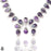 Lavender Kammererite & Charoite Squash Blossom Statement Necklace BN38