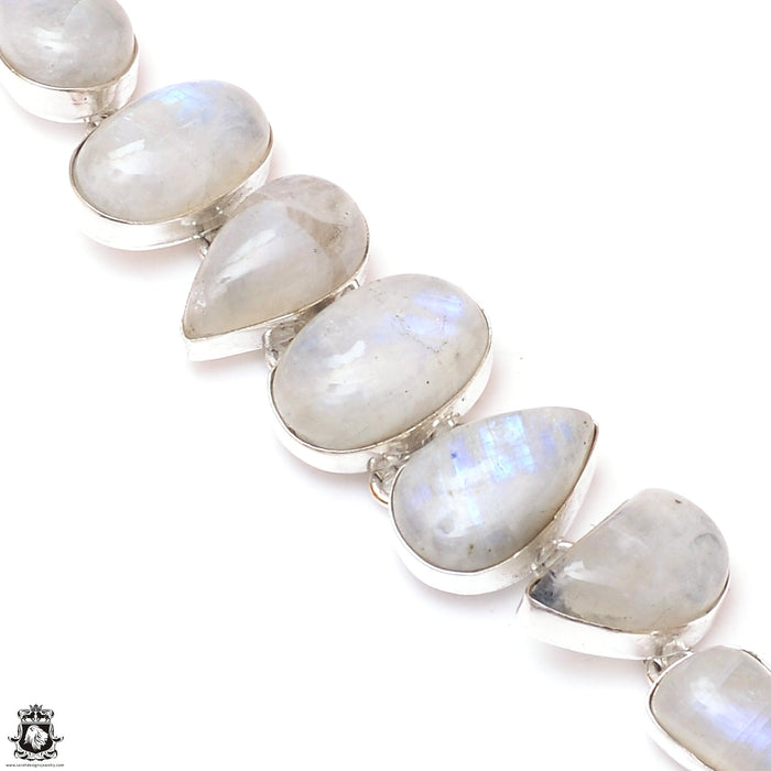 Shimmer and Shine! Rainbow Moonstone Genuine Gemstone Bracelet B4521
