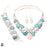 Blue Ridge Turquoise Nugget Silver Earrings Bracelet Necklace Set SET1221