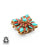 Coral Turquoise Supreme Ghau Amulet Prayer Box Pendant Np13
